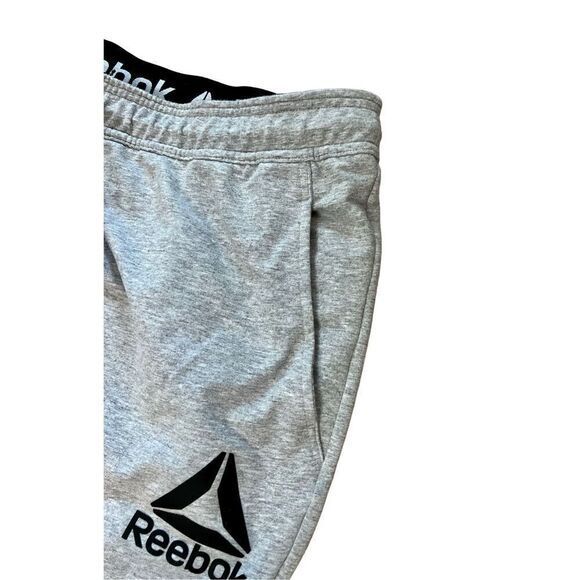 Reebok Performance Grey Mens Terry Knit Jogger Athletic Pants X LARGE Activewear - Picture 2 of 9